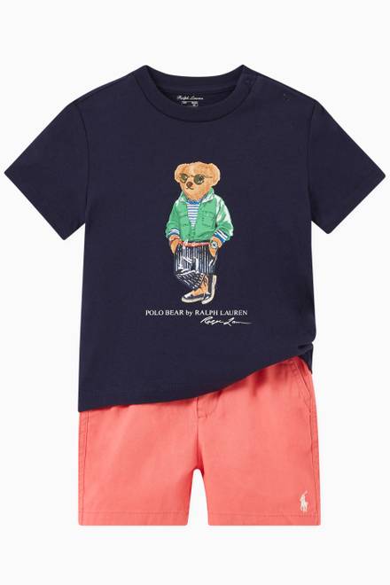 hover state of Polo Bear Print T-shirt in Cotton  