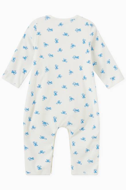 hover state of Printed Sleep Suit in Cotton   