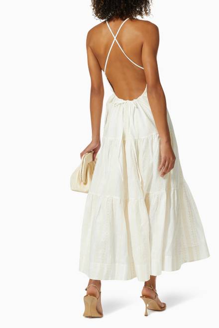 hover state of Luana Backless Dress in Linen