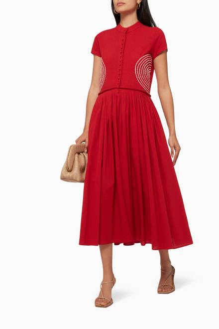 hover state of Pleated Maxi Dress  