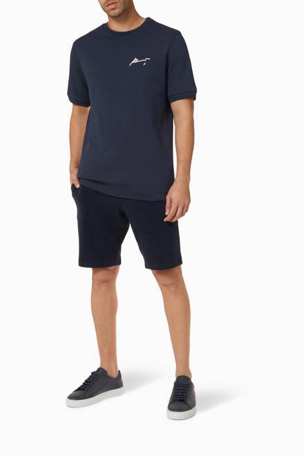 hover state of Signature Core Embroidered T-shirt in Cotton Jersey
