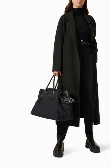 hover state of Margaux 17 Tote Bag in Nylon & Leather 