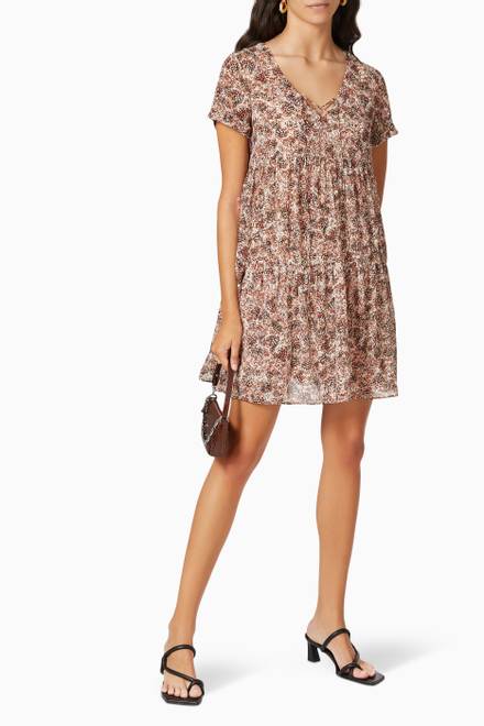 hover state of Short Sleeve Dress in Crepe