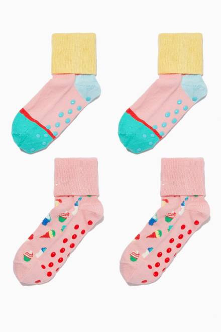 hover state of Ice Cream Anti-slip Socks, Set of 2