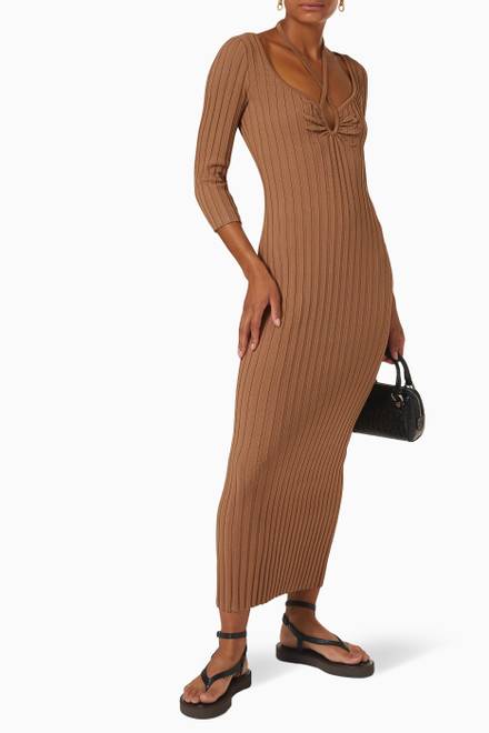 hover state of Second Skin Dress in Rib Knit