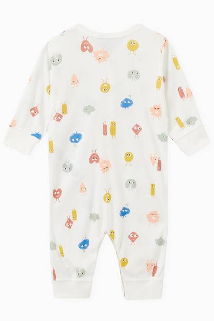 hover state of Shape Print Sleepsuit in Cotton & lyocell