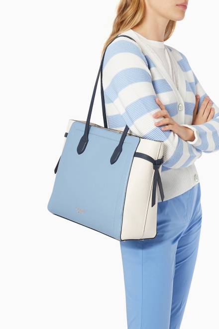 hover state of Knot Tote Bag in Colourblock Leather  