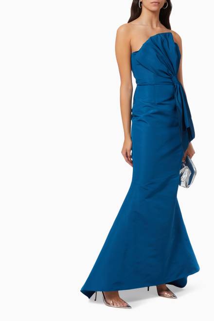 hover state of Penelope Gown in Silk Faille