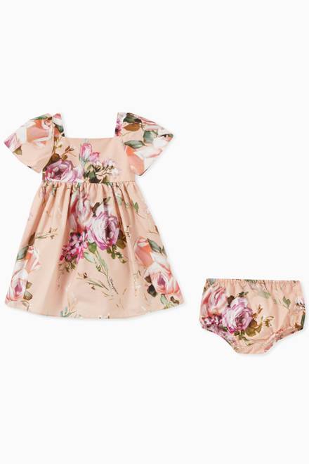 hover state of Floral Dress in Cotton 