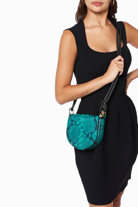 hover state of Amelisa Mini Cross Body Bag in Snake Print Leather 