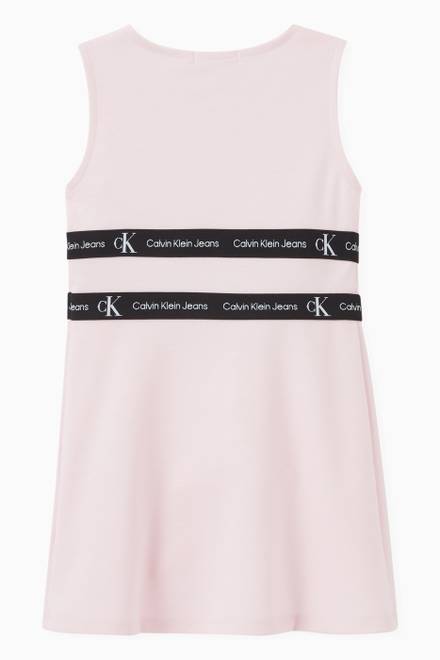 hover state of Logo Tape Milano Dress in Cotton Jersey