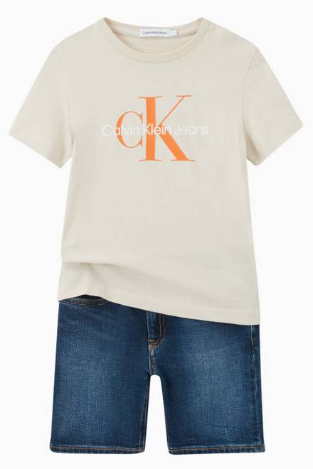 hover state of Monogram Logo T-Shirt in Cotton Blend