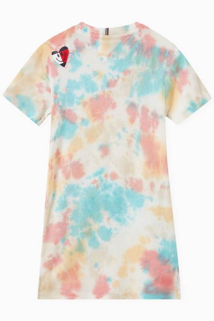 hover state of Tie-dye T-shirt Dress in Organic Cotton Jersey   