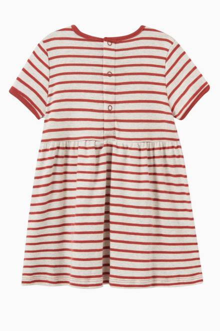 hover state of Striped Dress in Organic Cotton  