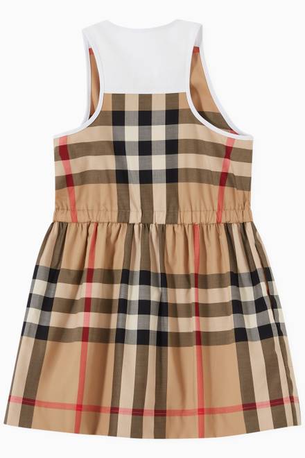 hover state of Adrienne Checked Zip Up Dress in Cotton 