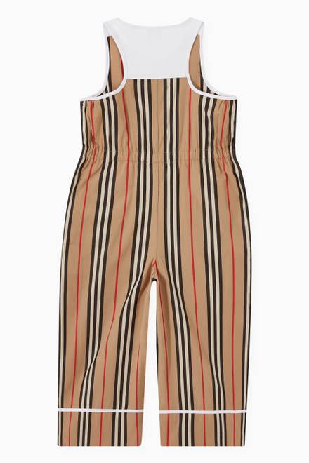 hover state of Ophelia Stripe Zip Up Jumpsuit in Cotton 