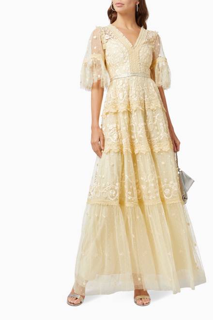 hover state of Midsummer Lace Gown in Tulle 