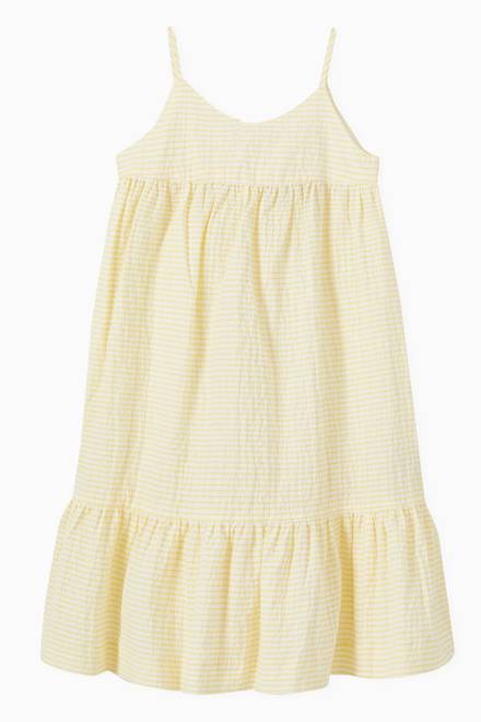 hover state of Striped Dress in Waffle Cotton  