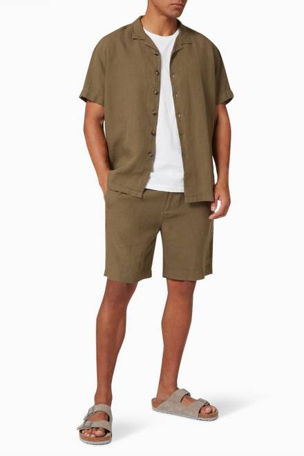hover state of Florence Hawaii Shirt in Linen  