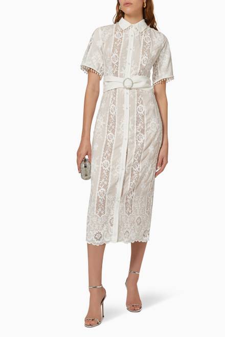 hover state of Prudence Midi Dress in Lace  