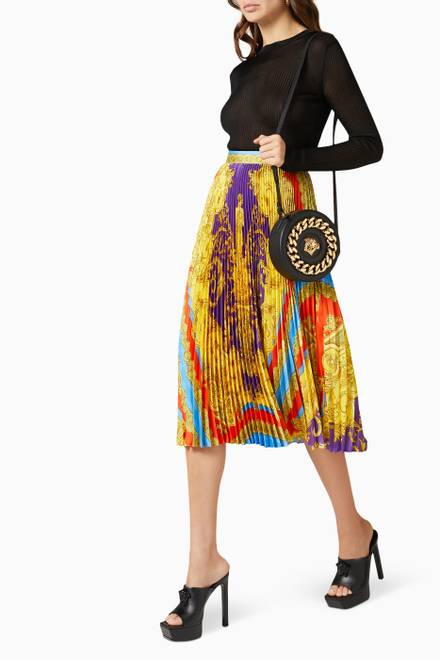 hover state of Barocco Goddess Pleated Skirt in Crêpe de Chine  
