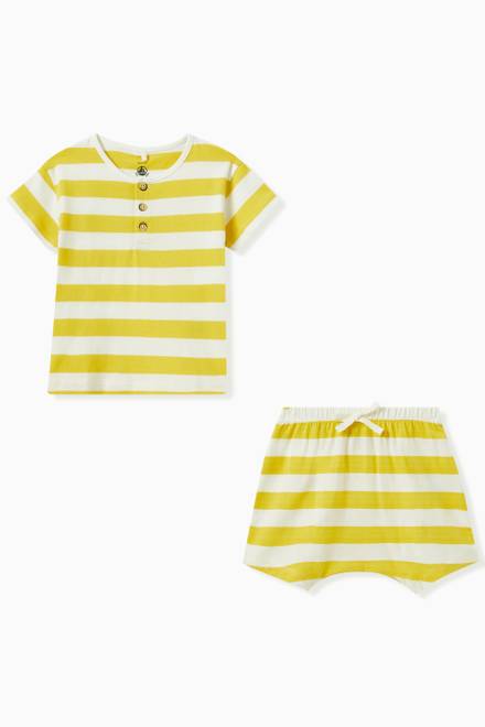 hover state of Jersey Striped Clothing in Cotton, Two-Piece Set 
