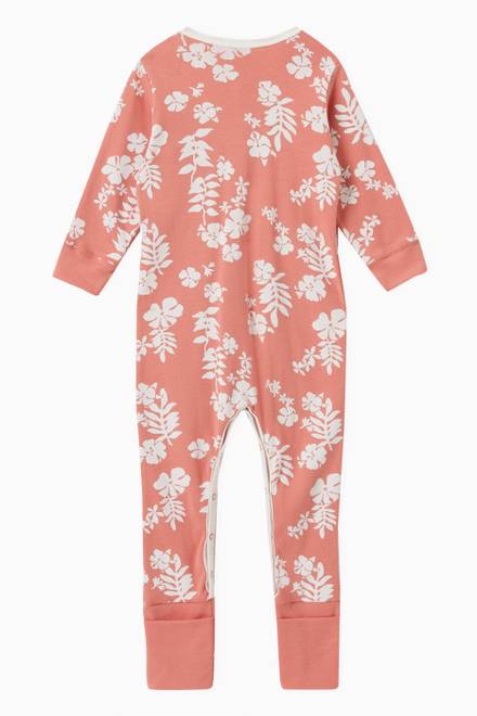 hover state of Hawaiian Print Sleepsuit in Cotton 