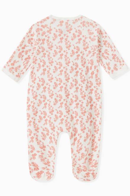 hover state of Tropical Floral Sleepsuit in Organic Cotton
