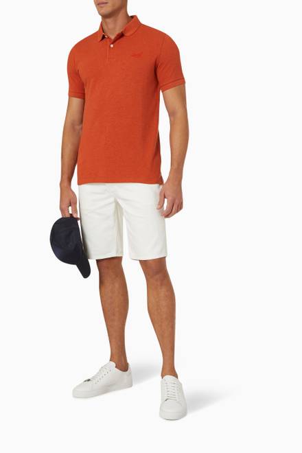 hover state of Classic Polo Shirt in Organic Cotton Piqué 