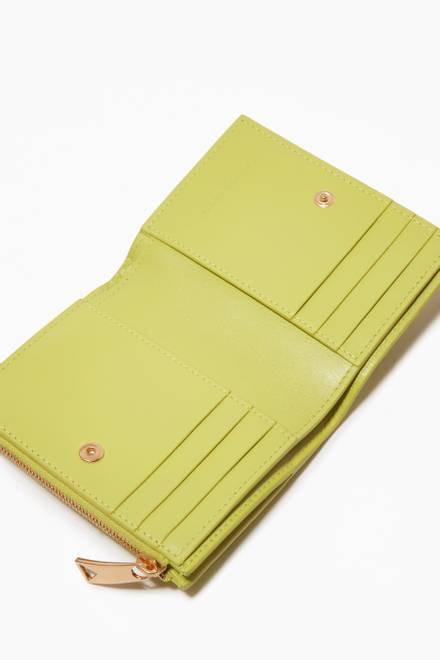 hover state of Bi-fold Zipper Wallet in Intrecciato Leather     