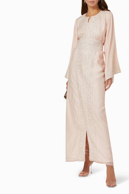 hover state of Belted Maxi Kaftan in Organza  