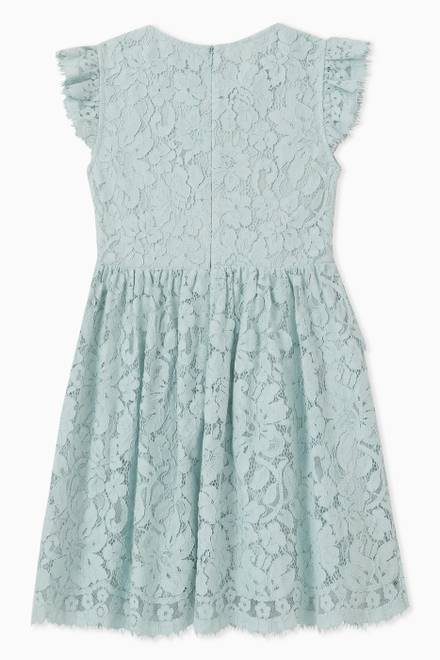hover state of Bow Lace Dress in Cotton Blend