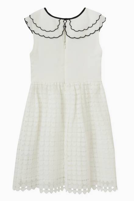 hover state of Heart Scallop Collar Dress in Lace 