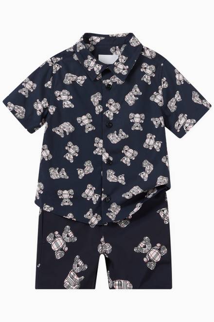 hover state of Leonard Bear Print Shorts in Cotton