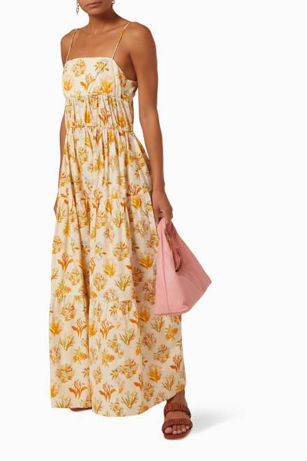 hover state of Marigold Maxi Dress in Stretch Cotton Poplin  