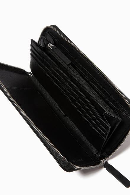 hover state of Zip-around Business Wallet in Regenerated Leather