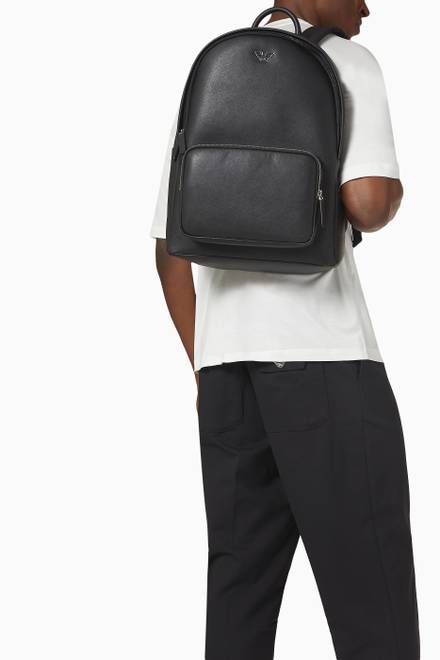 hover state of Business Backpack in Faux Leather