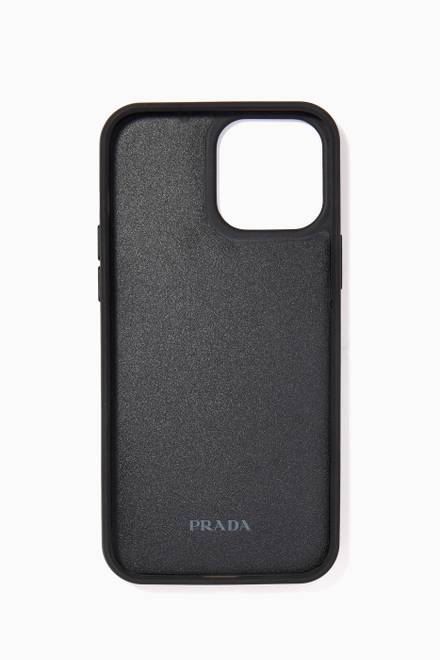 hover state of Enamelled Logo iPhone 13 Pro Case in Saffiano Leather  