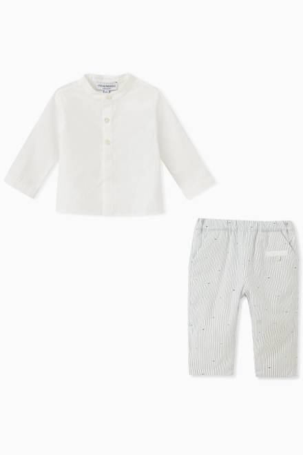 hover state of Shirt & Striped Shorts, Set in Cotton  