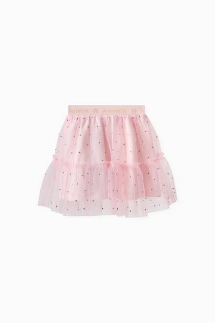hover state of Glitter Dots Skirt in Tulle