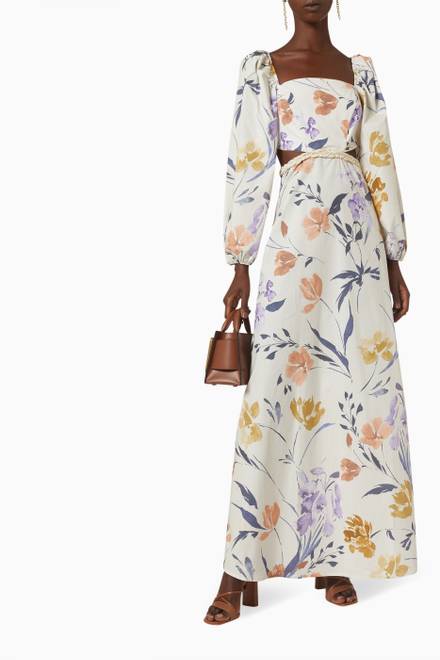 hover state of Wallis Floral Print Maxi Dress in Cotton    