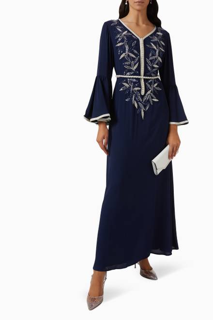 hover state of Moroccan Kaftan in Soft Crepe 