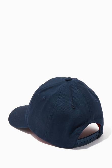 hover state of Logo Big Flag Embroidered Cap in Recycled Cotton Twill    