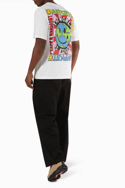 hover state of Smiley Print T-shirt in Cotton  