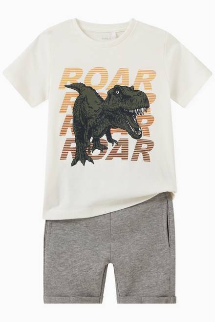 hover state of Konan Dinosaur Print T-shirt in Cotton