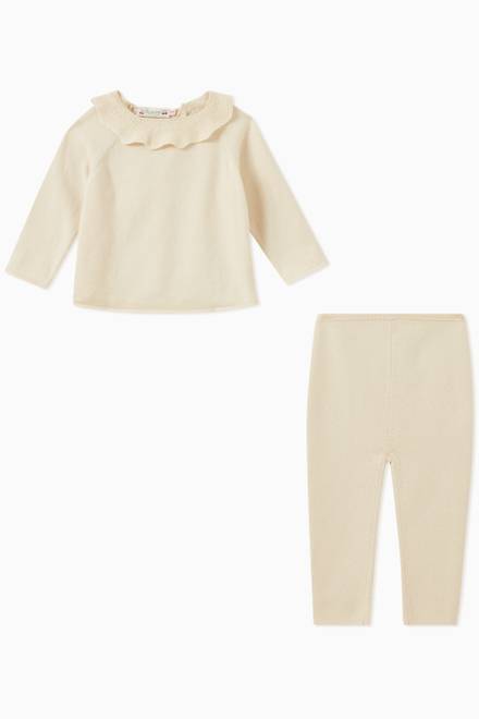 hover state of Anisa Ruffled Pyjama Set in Cotton 