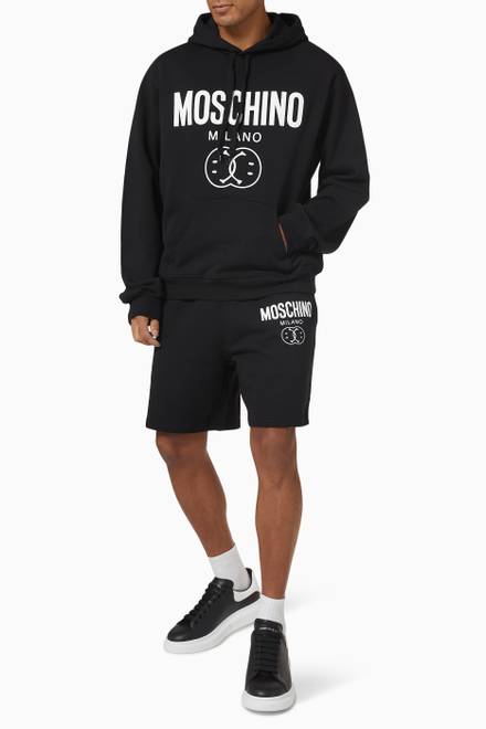 hover state of Smiley Logo Hoodie in Cotton Jersey  
