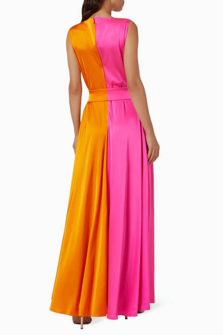 hover state of Colour-block Wide Leg Jumpsuit in Silk  