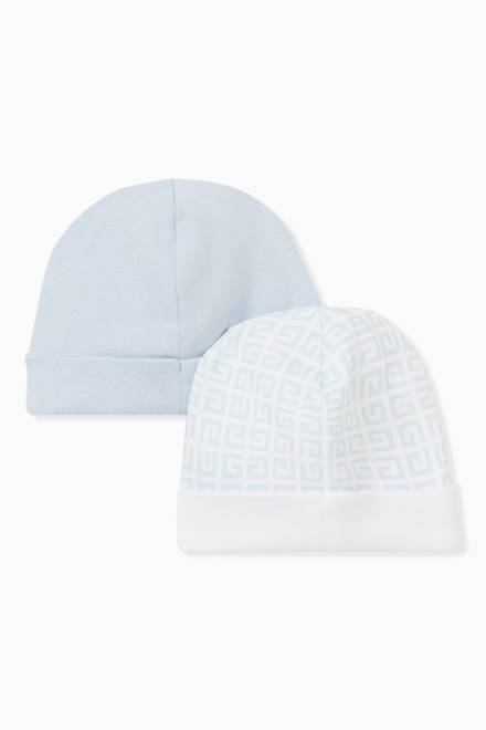 hover state of Monogram Beanie Hat Set in Cotton