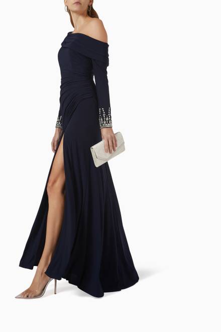 hover state of Off-shoulder Gown in Jersey